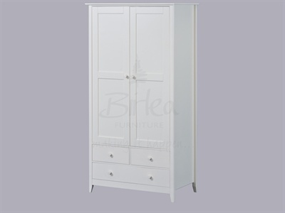 Cotswold Combi Wardrobe White Small Single