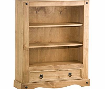 Corona One Drawer Bookcase, Pine