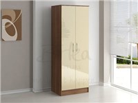 Lynx 2 Door Wardrobe Walnut and Cream