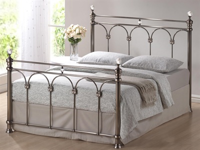 Shanghai Kingsize (5) Slatted Bedstead Nickel