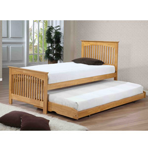 Toronto 3FT Single Wooden Guest Bed - Oak