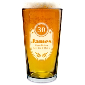 Personalised Pint Glass