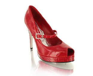 Patent Mary Jane Court Shoe - Size 1-2