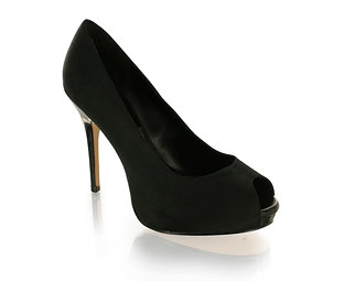 Satin Peep Toe Platform