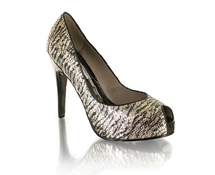 Sequin Platform Court Shoe - Sizes 1-2