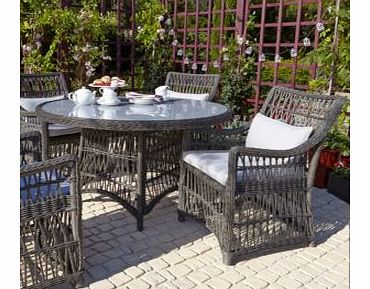 Caravella Dark Brown 4 People Garden Dining Set