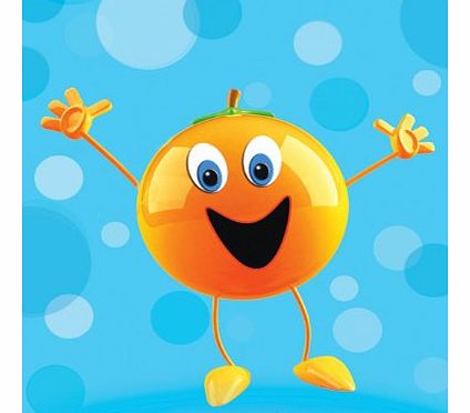 Fruity Orange - Humorous Cartoon Blank Greeting Card or General, Occasional, Birthday Card.