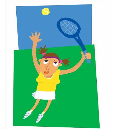 Blue Frog Grand Slam - Sporty Blank, General, Get Well or Birthday Greeting Card. Tennis