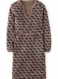 Alicia Dress, Light Khaki Painted Bird 34400614