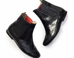 Brogued Chelsea Boot, Black 34215640