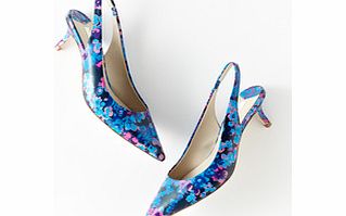 Chelsea Slingbacks, Blue Party Floral,Zebra