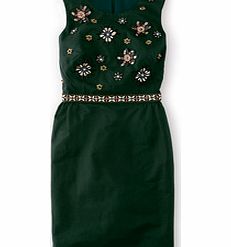 Embellished Floral Dress, Black,Blue,Green