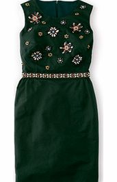 Embellished Floral Dress, Green,Blue 34318477