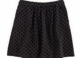 Flock Spot Ponte Skirt, Black,Blue 34410779