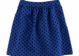 Flock Spot Ponte Skirt, Black,Blue 34461020