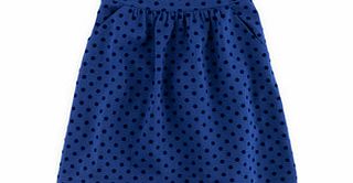 Flock Spot Ponte Skirt, Blue,Black 34461145