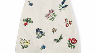 Boden Fun Skirt, Ivory Garden,Blue,Blue Anchor 34689034