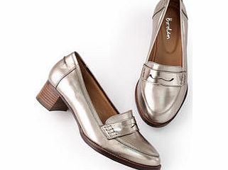 Low Heeled Loafer, Warm Pewter Metallic 34209825