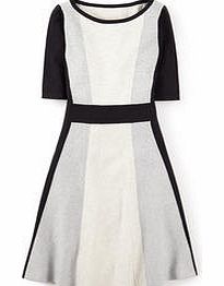 Milano Dress, Black/Silver/Grey Melange,Beige