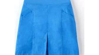 Boden Pretty Pleat Skirt, Cerulean Blue,Navy Star