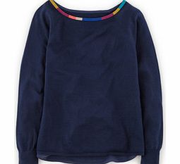 Silk Back Jumper, Blue 34461970