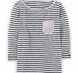 Stripe Pocket Tee, Ivory/Navy 34340992