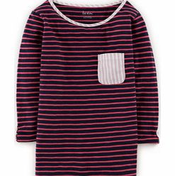 Stripe Pocket Tee, Navy/Rose Bloom 34341081