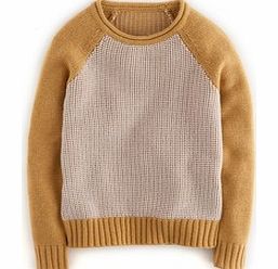 Textured Stitch Jumper, Gold Rush/Porridge,Blue