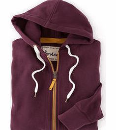 Washed Zip Through Hoody, Merlot 34271866