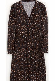 Wrap Dress, Black/Tobacco Painted Leopard 34386854