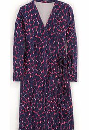 Wrap Dress, Navy/Camelia Painted Leopard 34387142