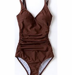 Wrap Front Swimsuit, Mocha,Dark Turquoise 33923723