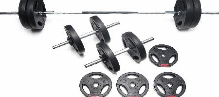 37Kg Tri-Grip Vinyl Weight Set