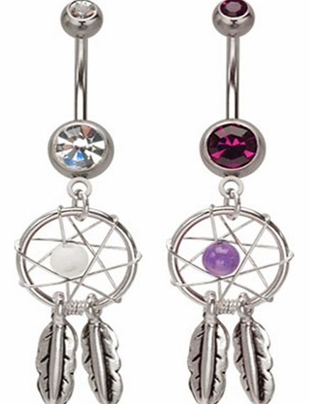 Dream Catcher Navel Bar NDG-5159C