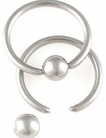 18g 18 gauge 1mm 1/4 6mm Steel eyebrow lip bar ear tragus ring closure bcr captive bead Body Piercing Jewellery 2 Pcs AEBE