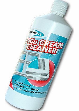 UPVC Window and Door Cream Cleaner (1Ltr) - restores conservatories, double glazed windows & doors, removes ingrained dirt from PVCu frames, plastic garden furniture & caravans etc.