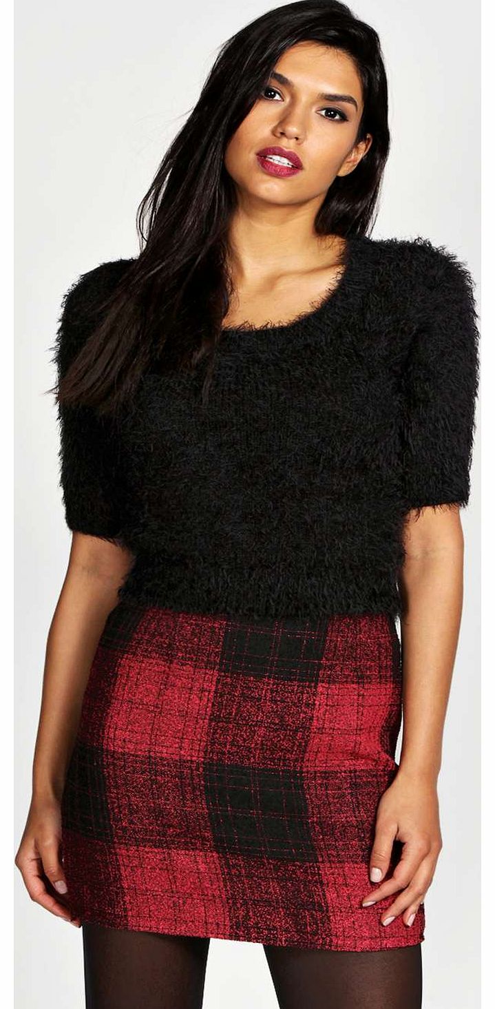 Bea Boucle Check Mini Skirt - red azz16763