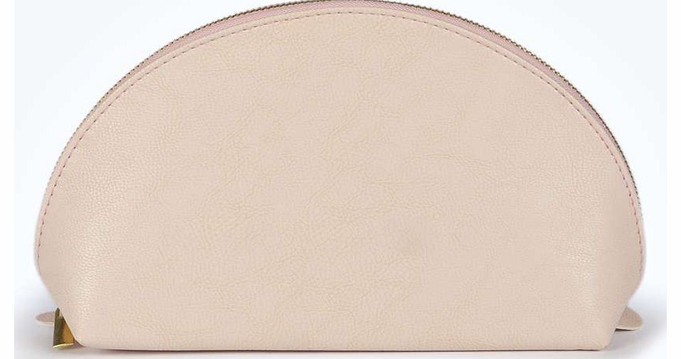 Charlie Faux Leather Make Up Wash Bag - nude