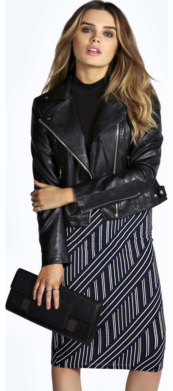 Claire Contrast Midi Skirt - charcoal azz16782