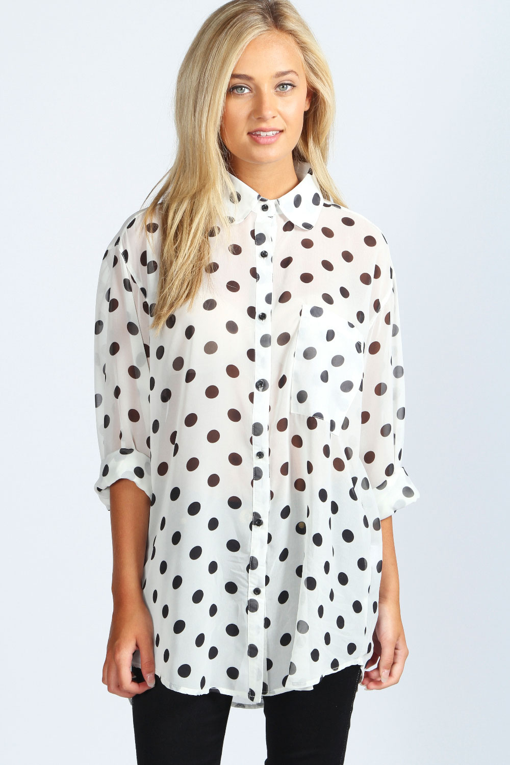 Fiona Spot Oversized Blouse - multi