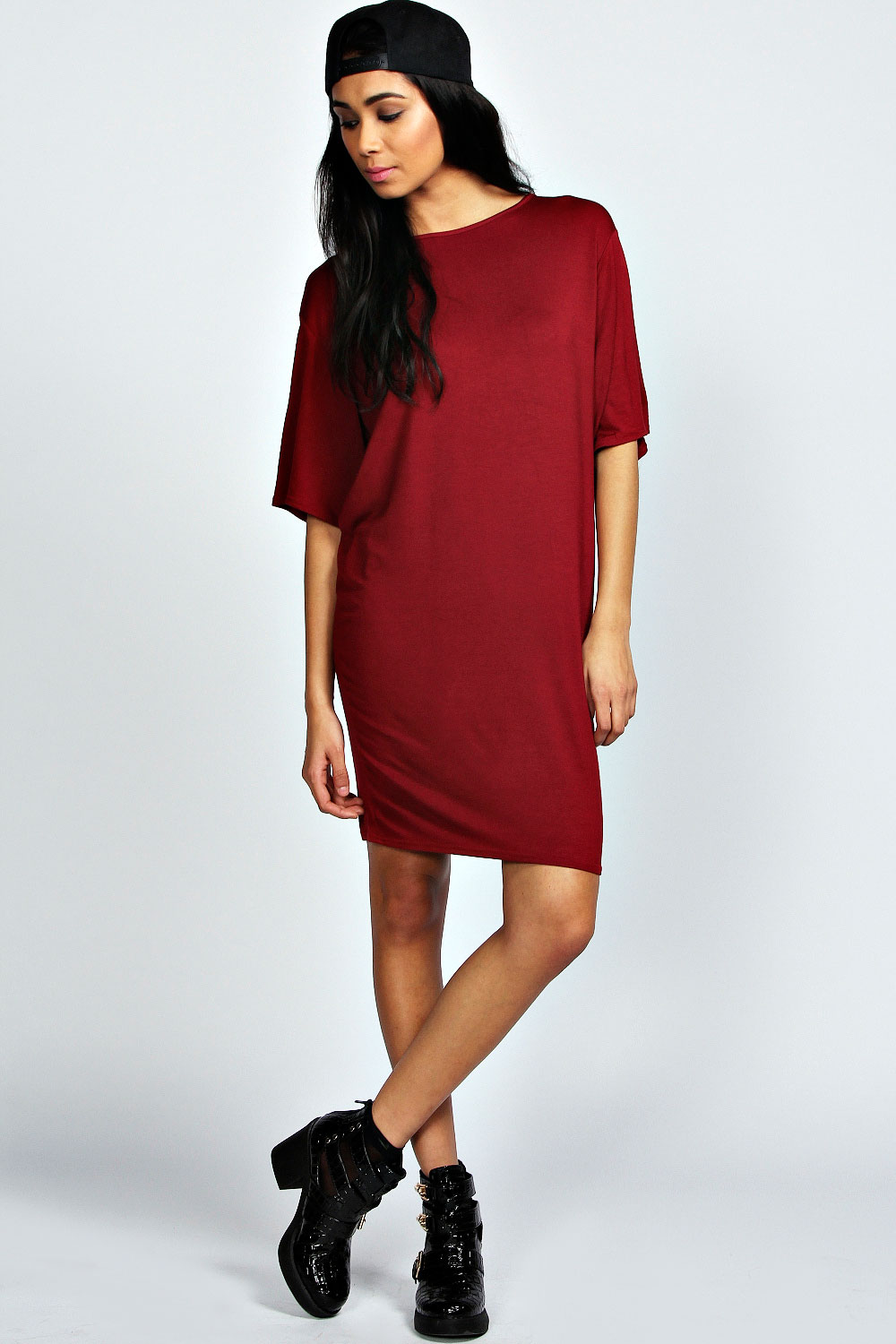 Holly T-Shirt Dress - berry azz39342