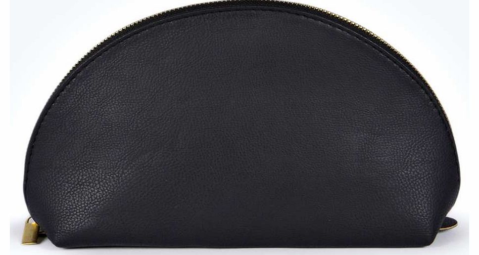 Izzy Faux Leather Make Up Wash Bag - black