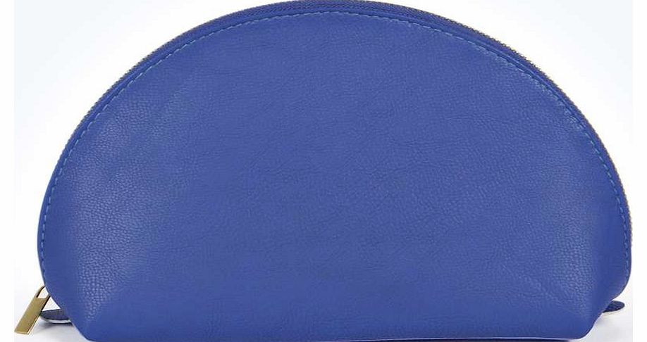 Izzy Faux Leather Make Up Wash Bag - cobalt