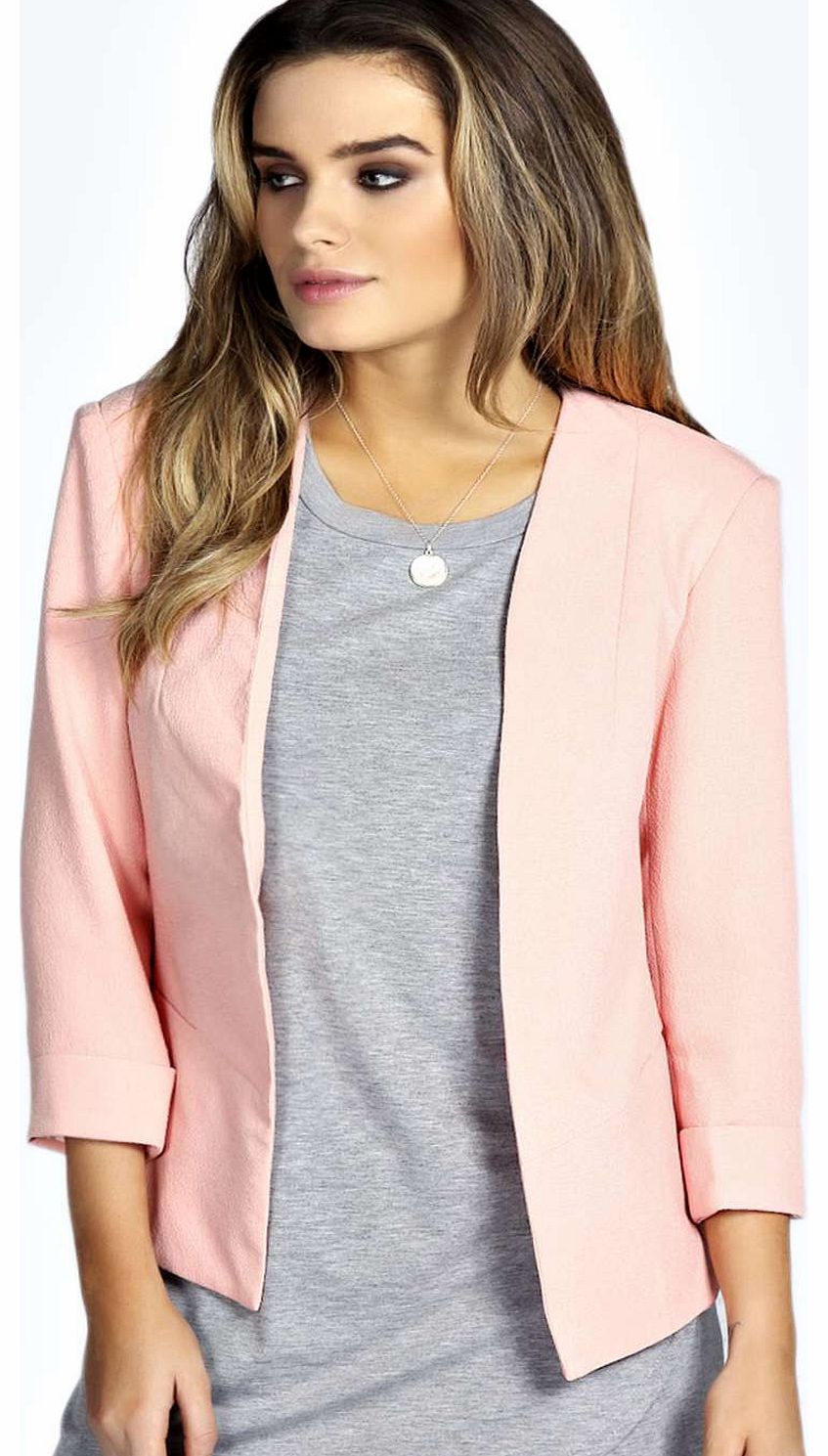 Jasmine Turn Up Cuff Blazer - blush azz18657