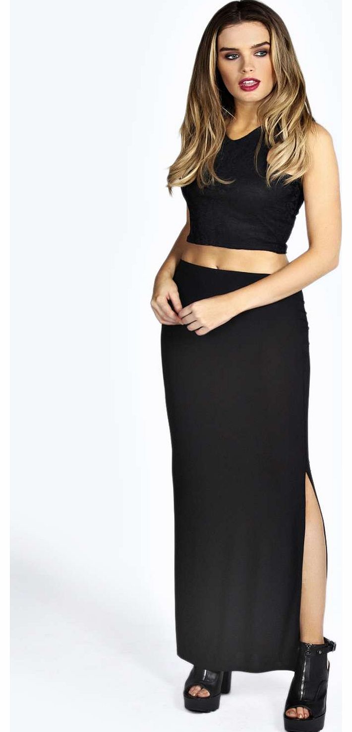 Jen Soft Touch Tube Side Split Detail Maxi Skirt