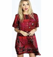 Jess Mixed Print Smock Dress - multi azz22830