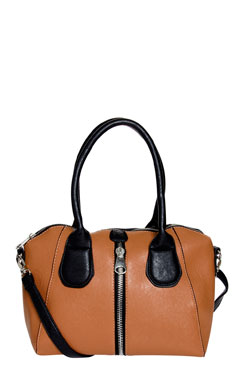 Karis Contrast Zip Bowler Bag Female