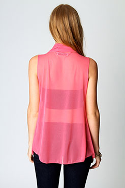 Kim Drape Neck Sleeveless Blouse