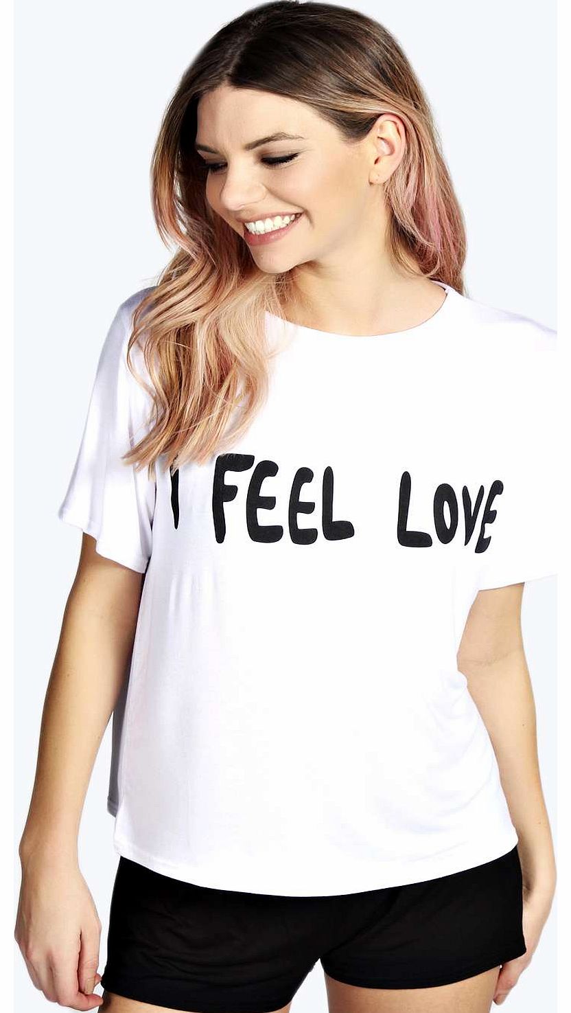 Klara I Feel Love Oversized Tee and Shorts Set -