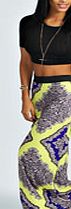 boohoo Large Baroque Print Maxi Skirt - yellow azz28408